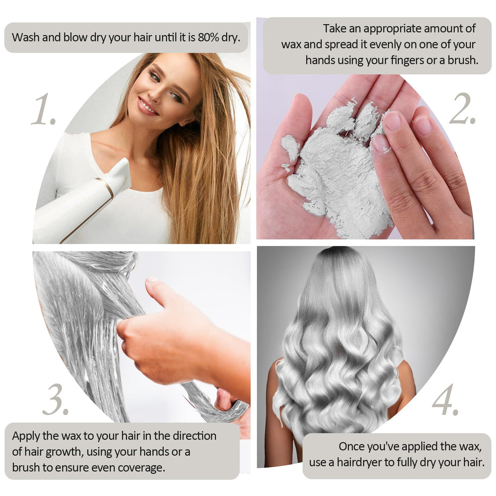 Mifeloy cosplay-ready hair styling wax with wash-off formula.