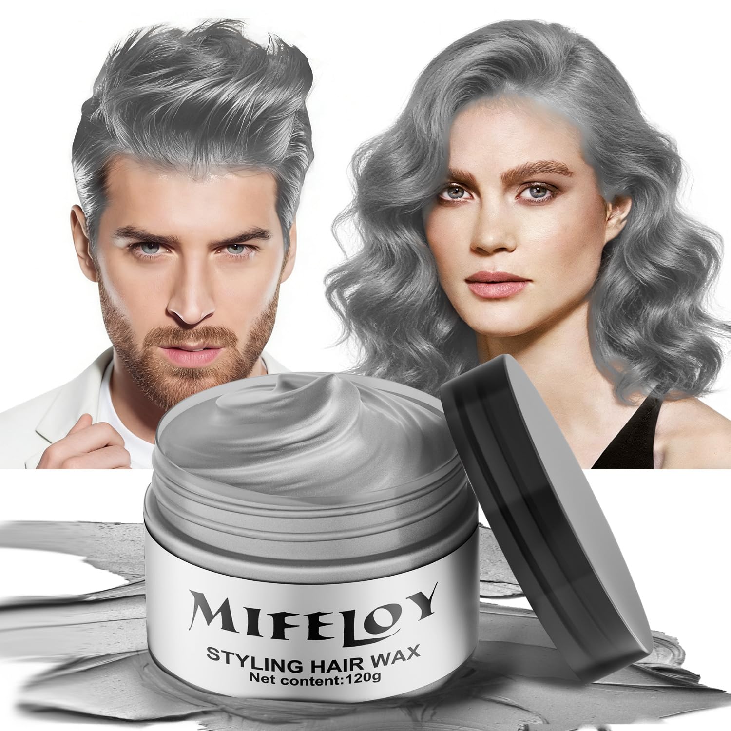 Mifeloy temporary silver gray hair spray bottle for bold non-permanent color