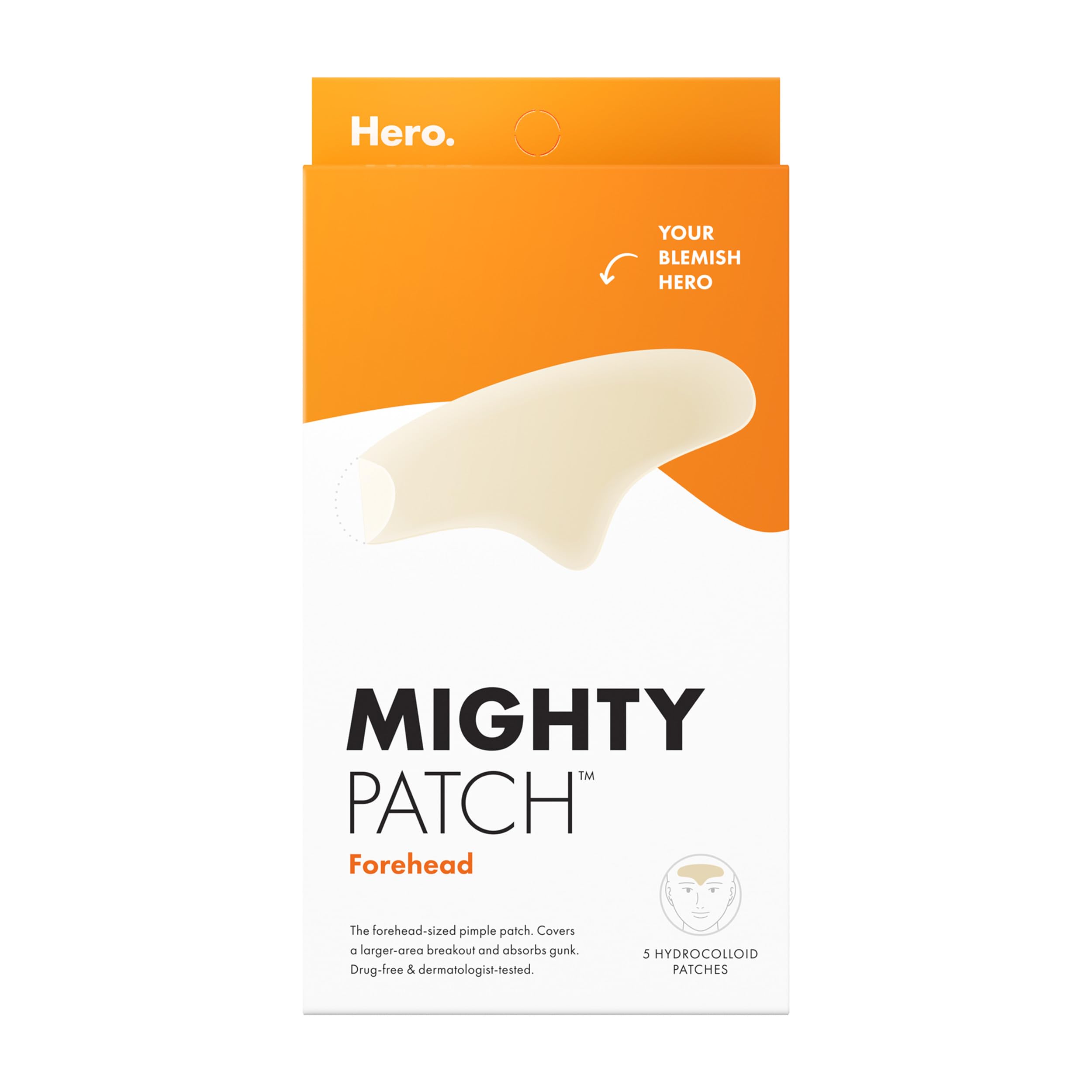 Mighty Patch Frontal XL: envase y caja para almacenamiento y compra fácil