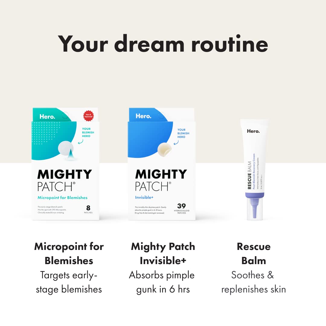 Mighty Patch Invisible+ Aplicación rápida, lista para usar en minutos.