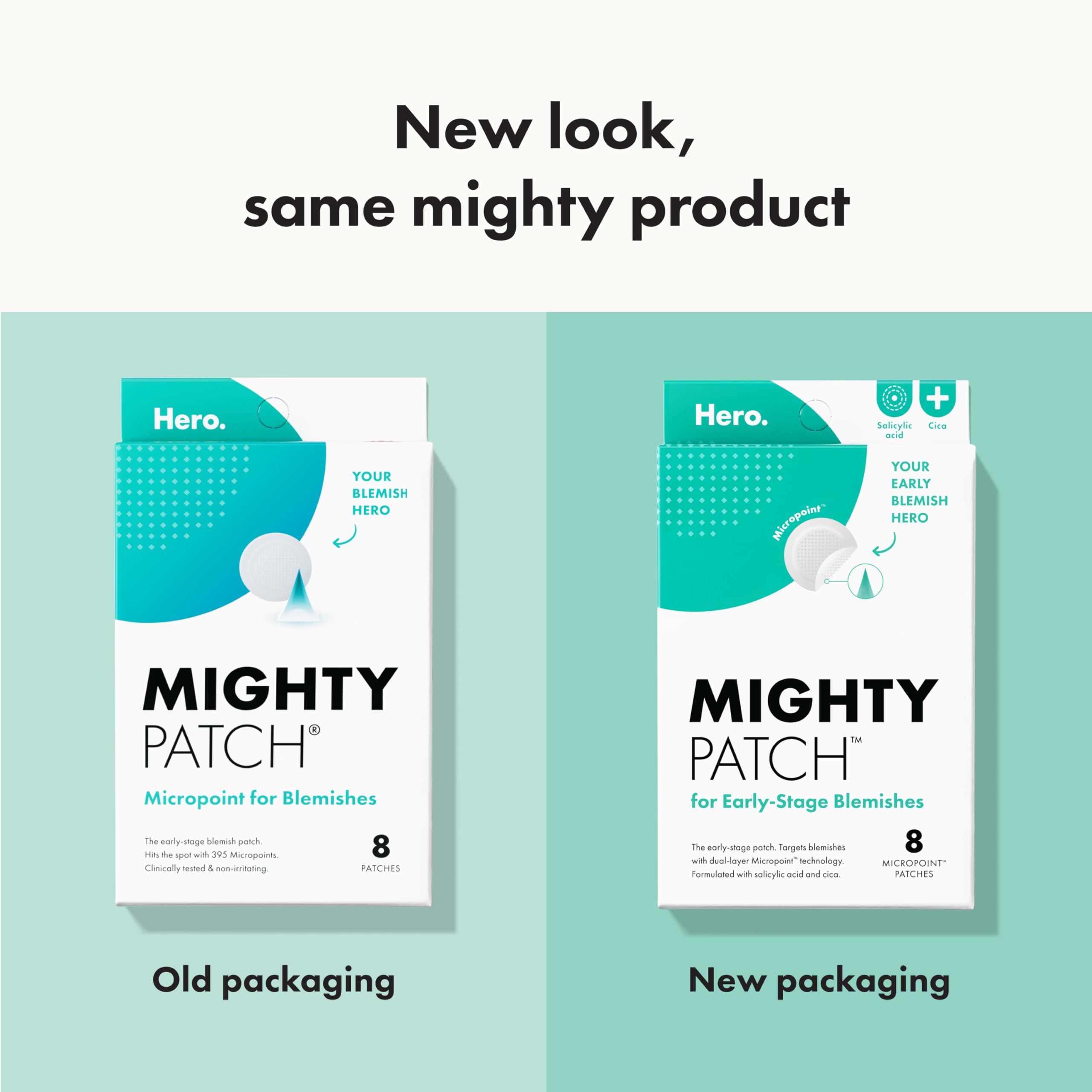 Mighty Patch Micropoint grande: 395 micropuntos que actúan con precisión en la imperfección.