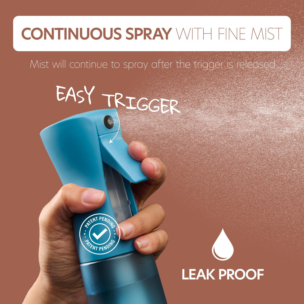 MIGHTY STRONG continuous spray bottle with ergonomic grip for easy use.