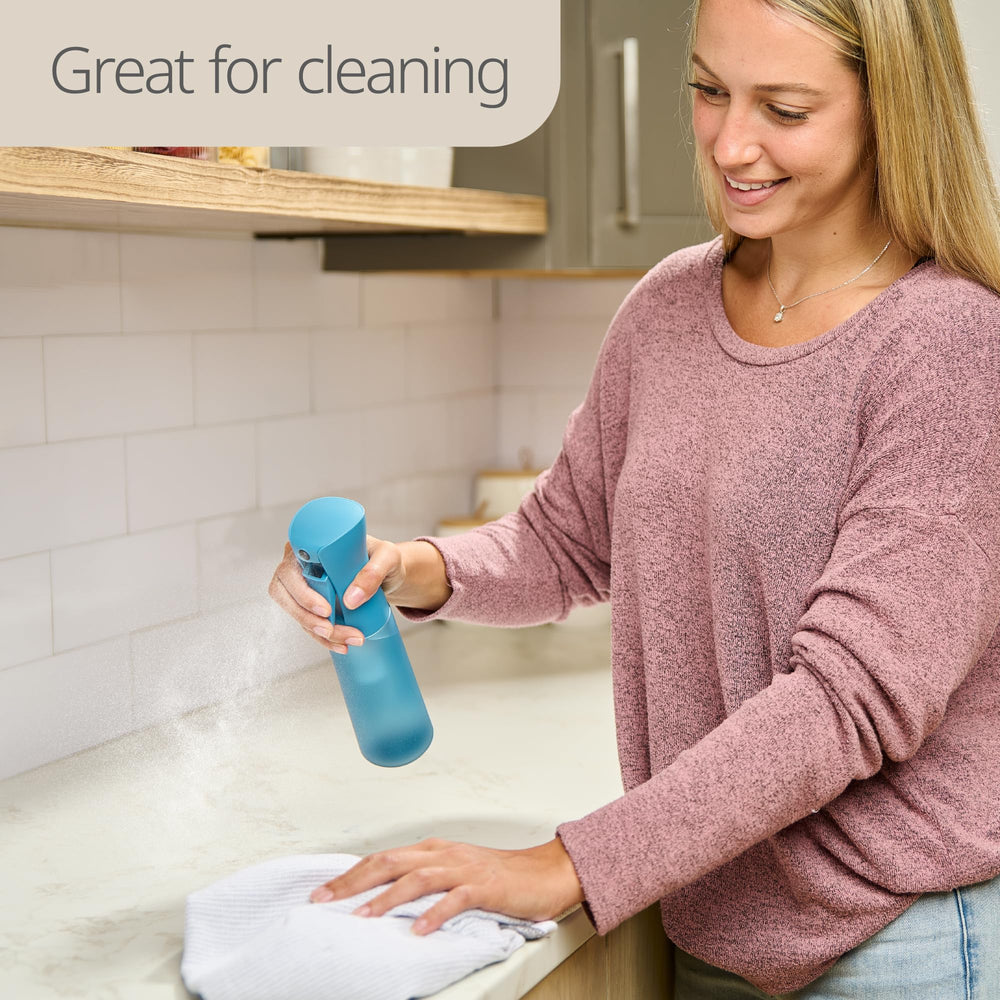 MIGHTY STRONG spray bottle for teen hair styling and daily routines.