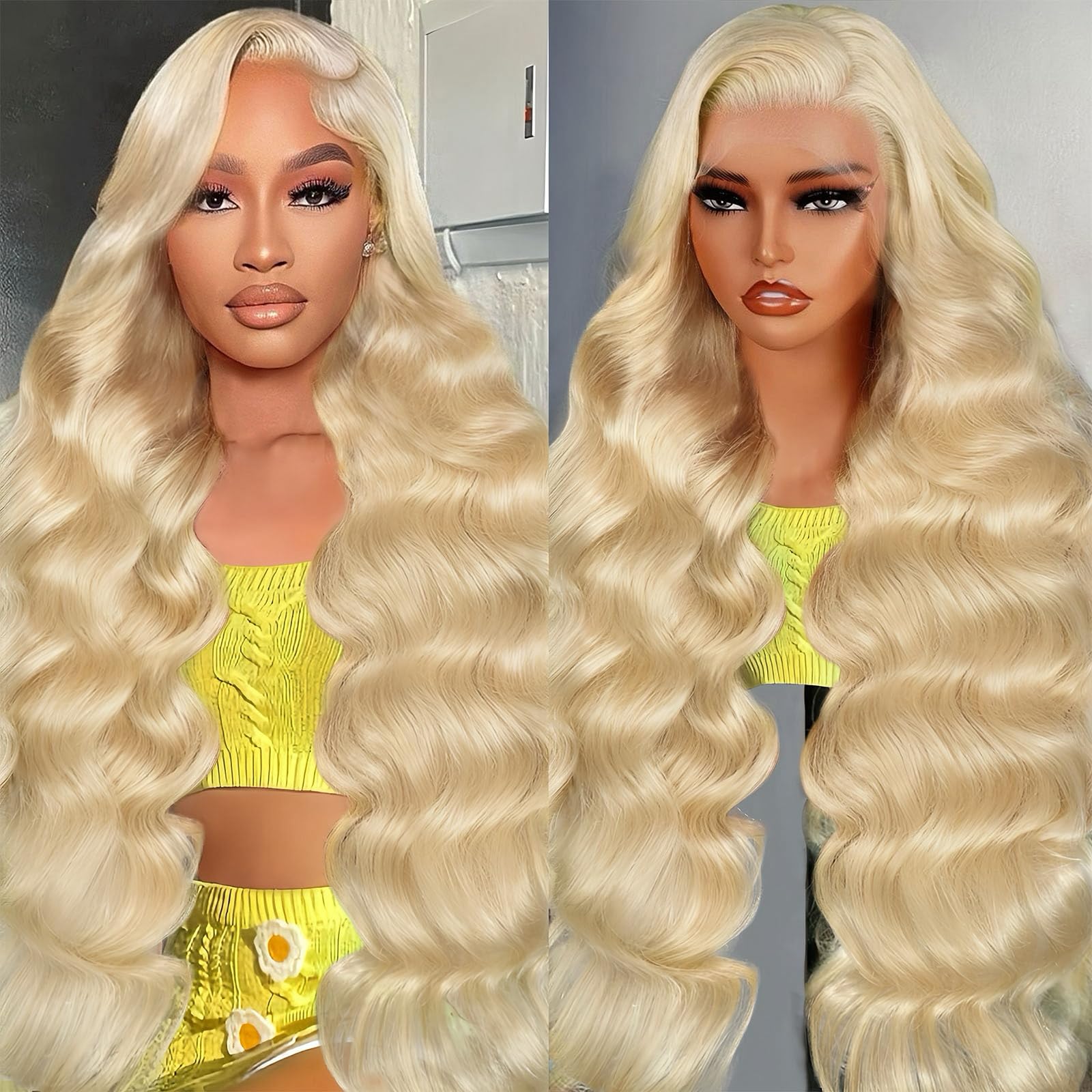 Migura 30-inch 613 lace-front wig, 13x6, natural parting for versatile styling.