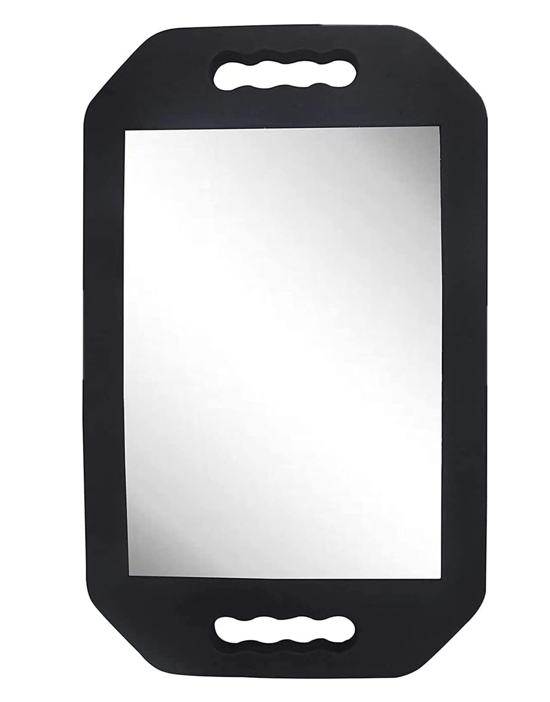 MIHAGUTY HREW large rectangular mirror with double handle offers precise haircut viewing