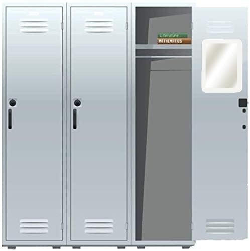 MIHAGUTY locker mirror 5x7 in dorm room for personal grooming checks.