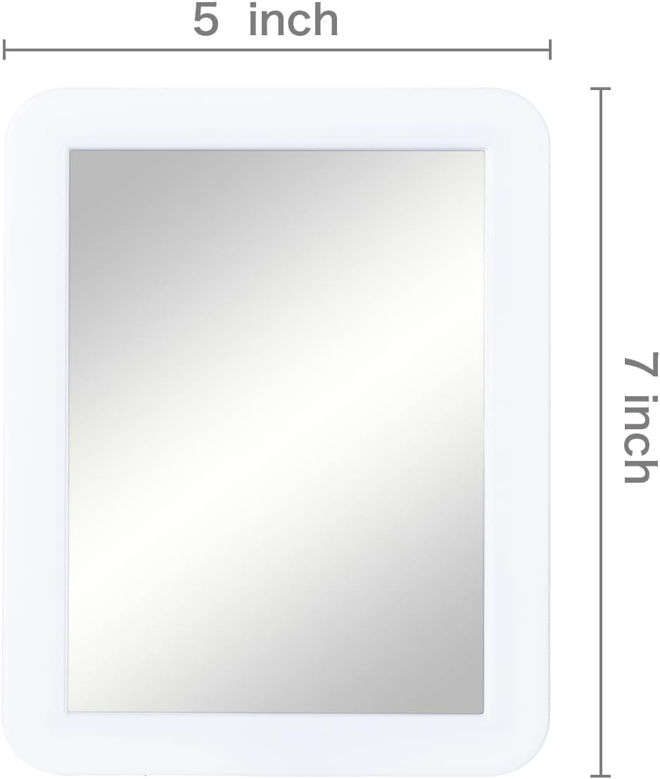 MIHAGUTY magnetic locker mirror 5x7 mounted on metal surface for secure attachment.