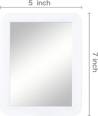 MIHAGUTY magnetic locker mirror 5x7 mounted on metal surface for secure attachment.
