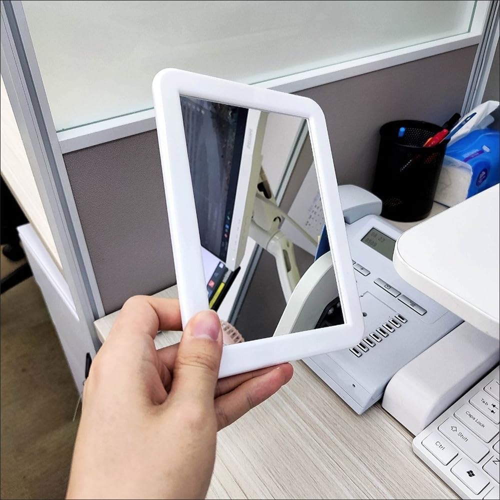 MIHAGUTY locker mirror 5x7 with rounded corners for safe handling.