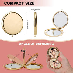 MIHAGUTY purse mirror with 2x and 1x magnification for precise grooming
