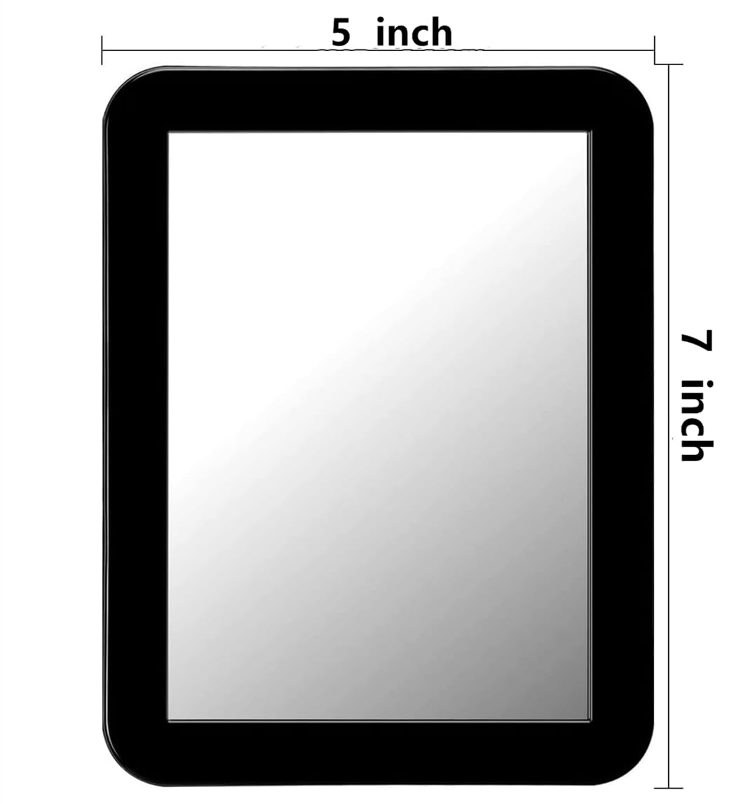 MIHAGUTY real glass mirror 5x7 for lockers and fridges; strong magnetic backing keeps it secure.