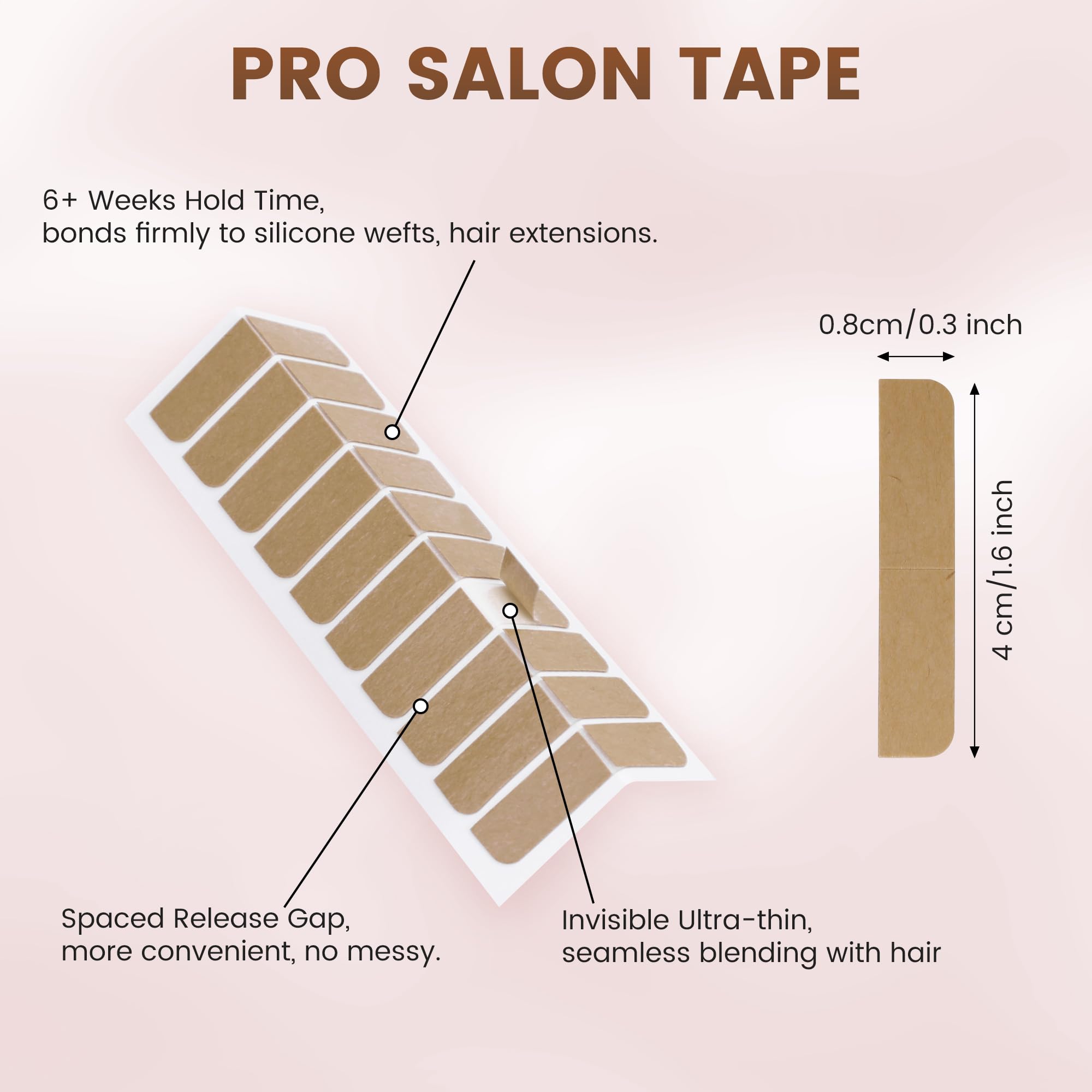 MIILYE pre-cut extension tape tabs enable quick alignment during reinstallation.