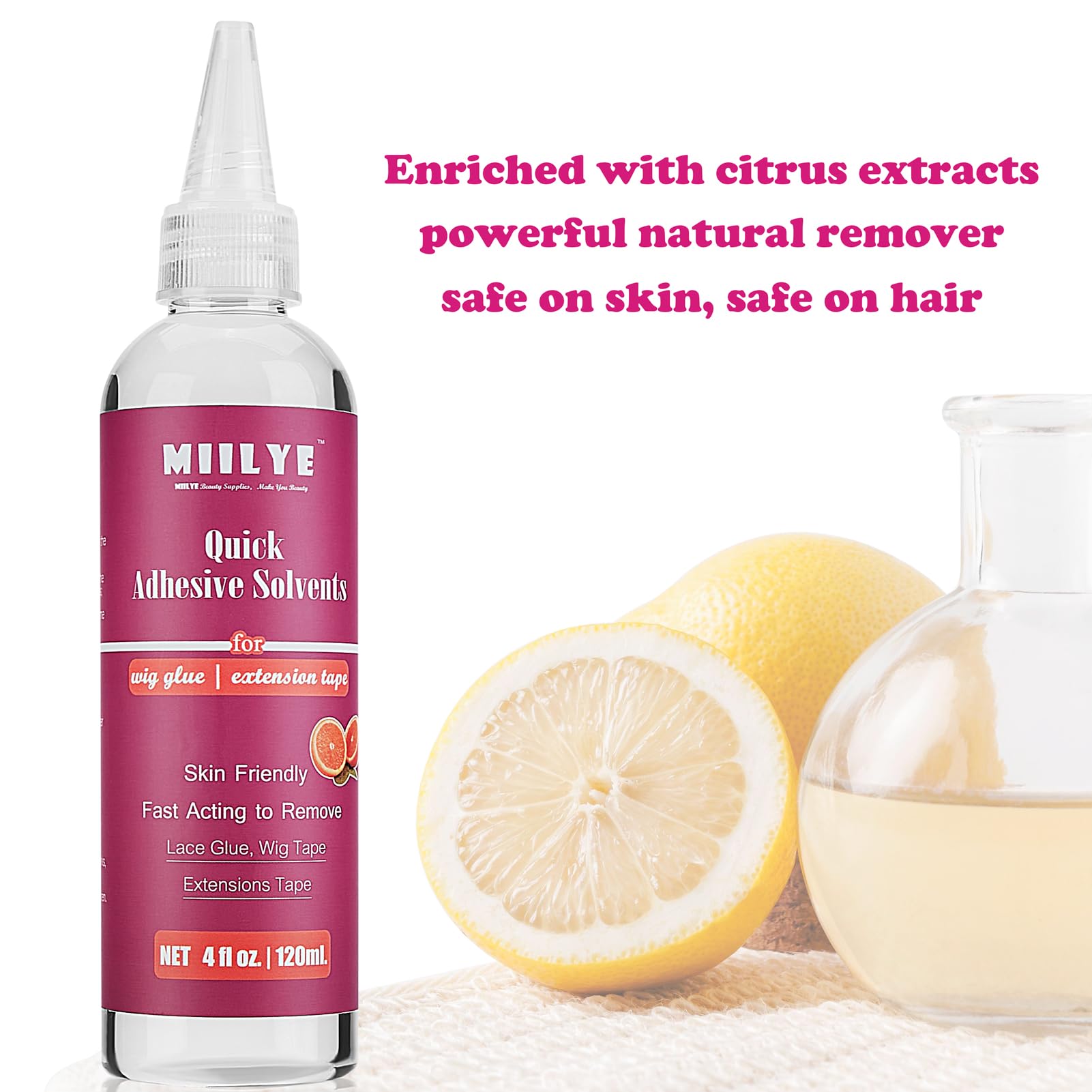 MIILYE tape-in remover bottle with drip nozzle for precise use