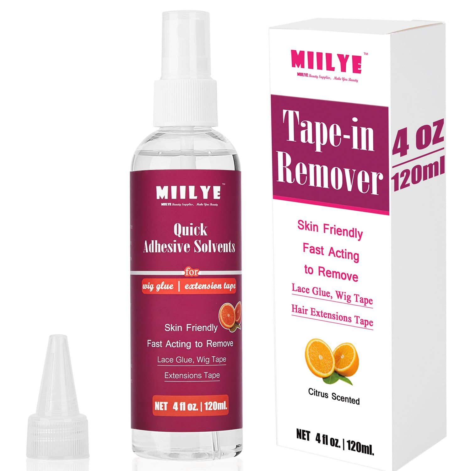 MIILYE tape-in remover bottle with mist pump for fast application