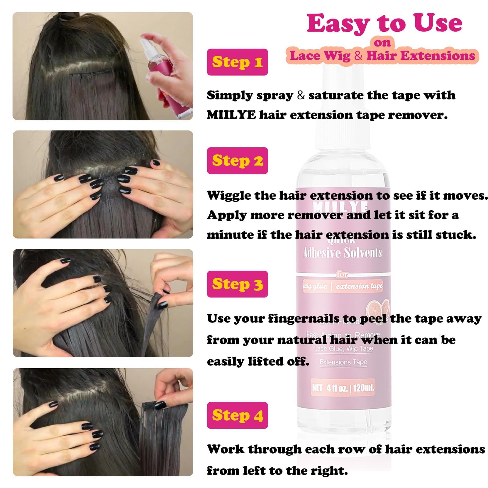 MIILYE remover product shot highlights easy-to-clean, non-greasy formula