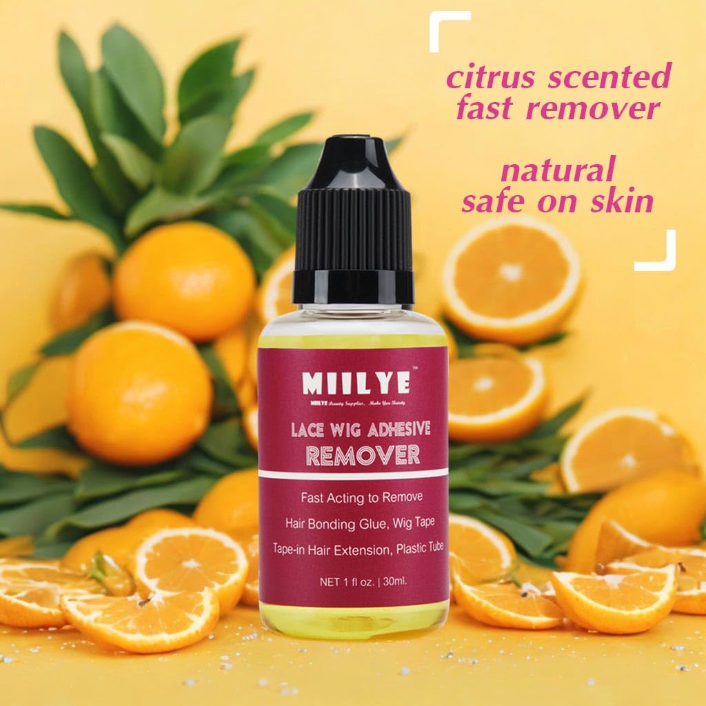 MIILYE packaging showing dual-bottle set for wig maintenance.