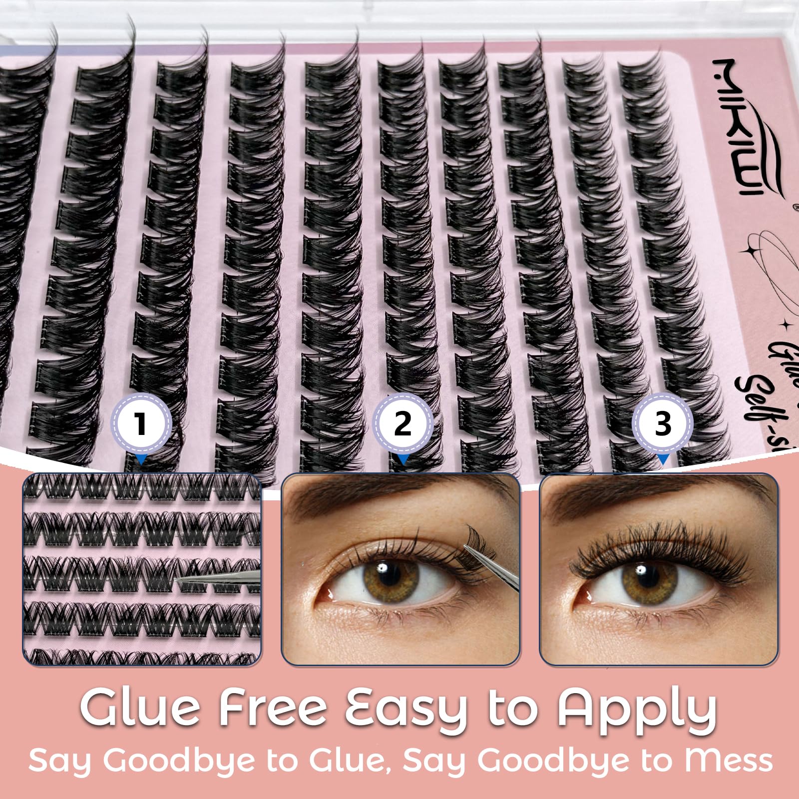 MIKIWI natural you style blends with your own lashes