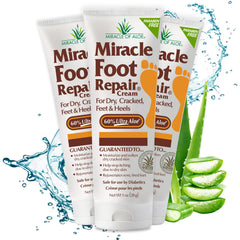Milagro de Aloe crema para pies con 60% aloe para suavizar piel áspera.