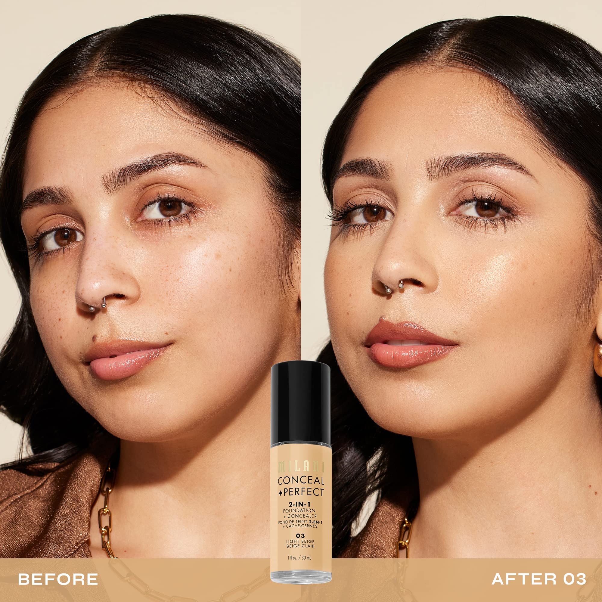 Aplicador suave facilita una aplicación uniforme de Milani Conceal + Perfect.