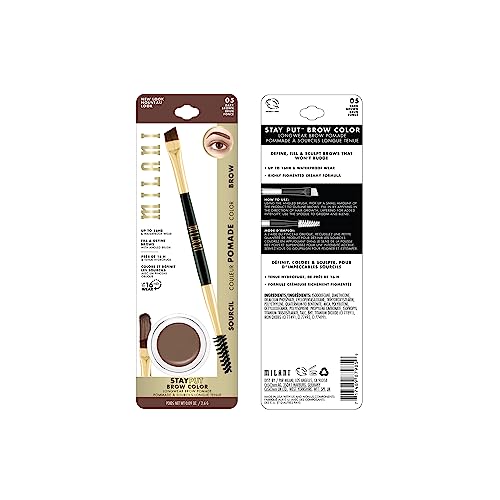 Milani color para cejas de larga duración, muestra de tono marrón oscuro