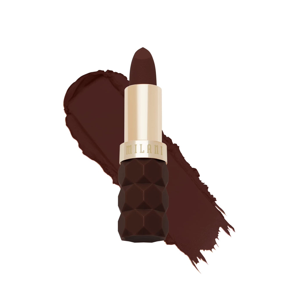 Milani Color Fetish Matte Lipstick Sensual, labio-muestra: color intenso con acabado suave y aterciopelado.