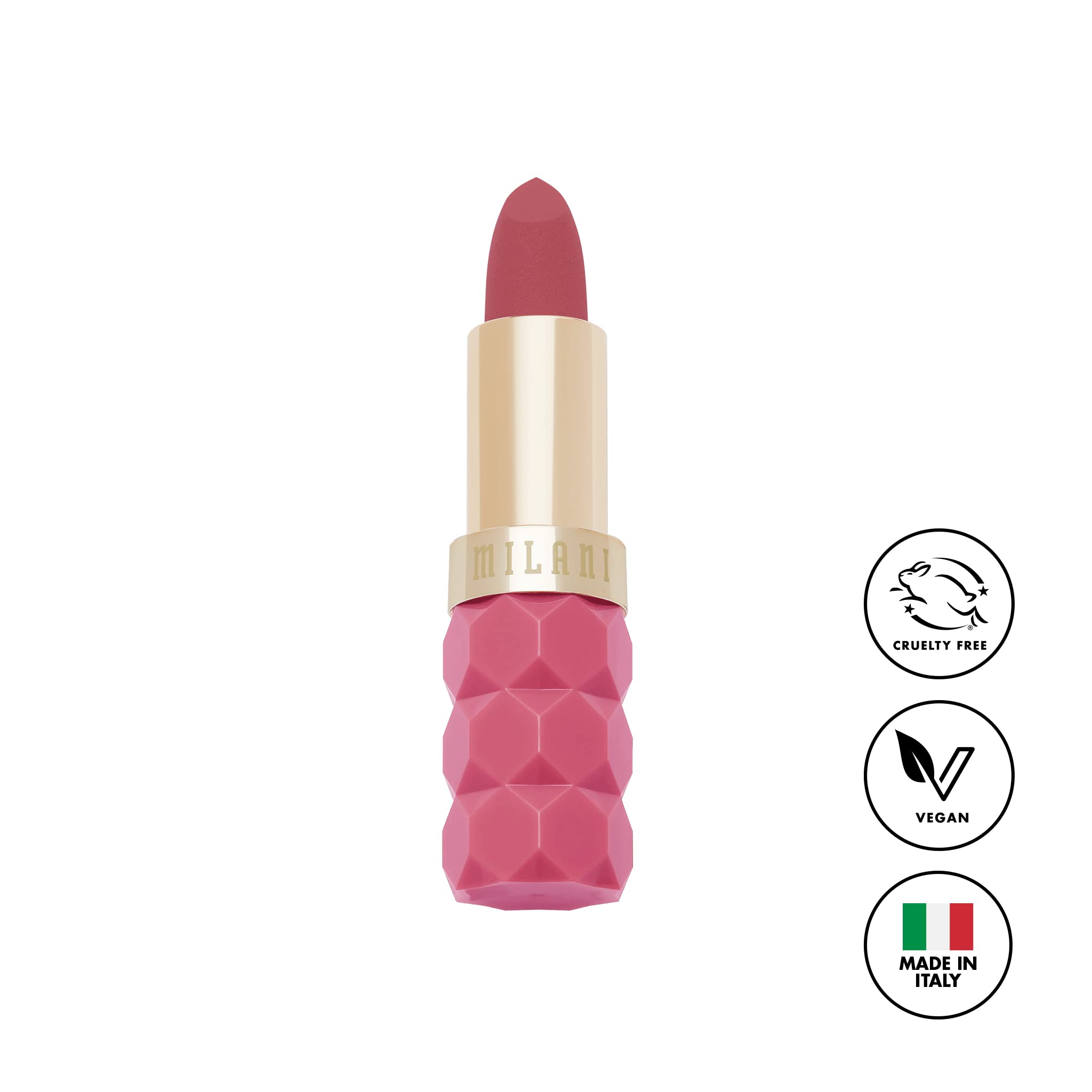 Textura cremosa de Milani Fetish Matte Peonia para uso cómodo