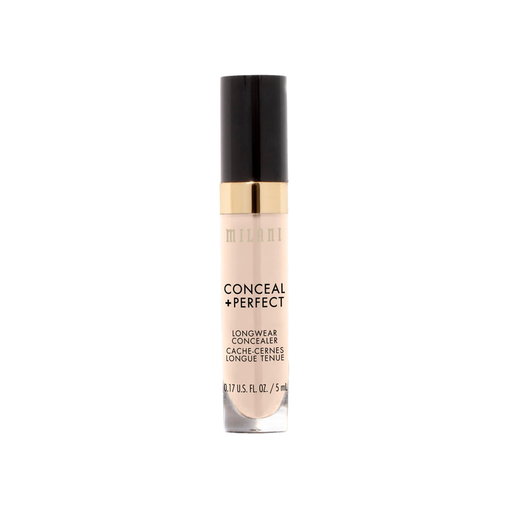 Fórmula con ácido hialurónico y vitamina E en Milani Conceal Perfect para hidratación.
