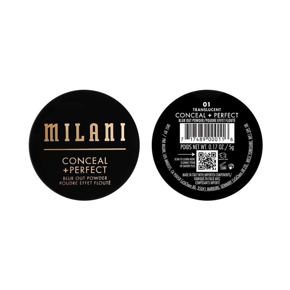 Milani Conceal + Perfect Powder, libre de crueldad certificada por PETA y adecuada para todos los tonos.