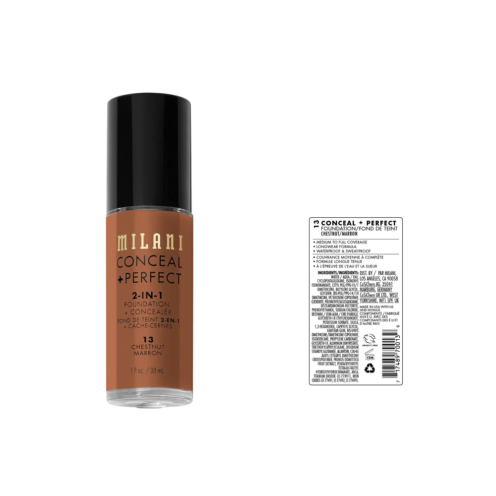 Milani, textura cremosa visible para una cobertura suave y uniforme.