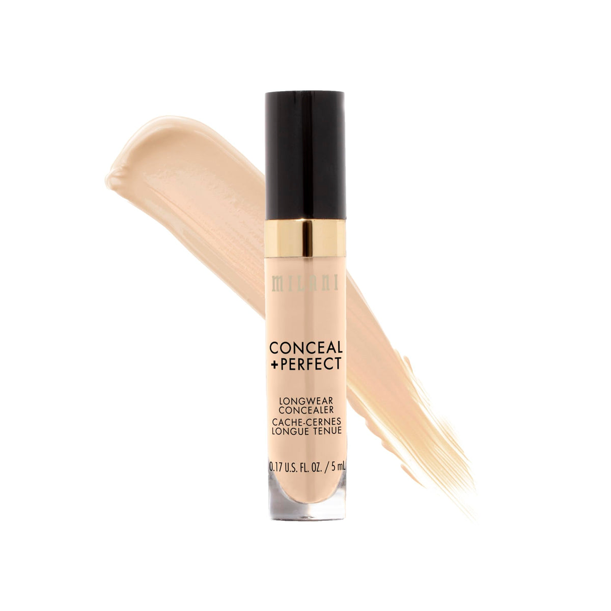 Milani Conceal + Perfect con cobertura cremosa para un acabado uniforme.