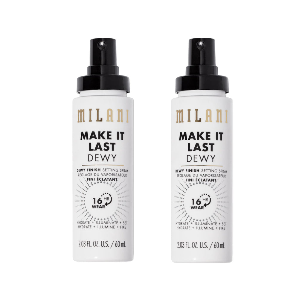 Milani fijador-primer en botella con acabado luminoso para piel radiante.