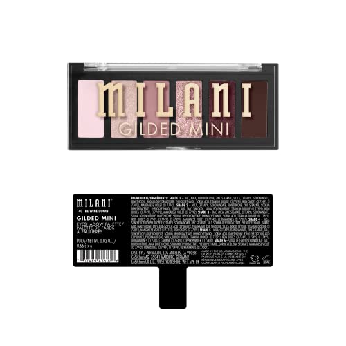 Milani Gilded Mini Palette muestra tonos mate y brillos para looks versátiles.