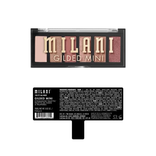 Milani Gilded Mini Sombras Mate Brillo Rosado 01: tono suave para uso diario.