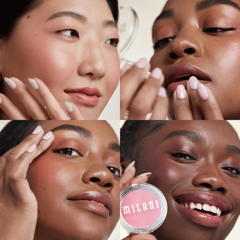 Milani hidratación suave, piel con brillo natural.