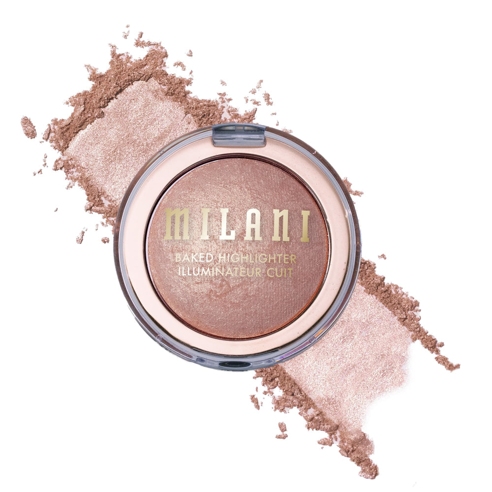 Milani iluminador horneado brillo natural en pómulos para resplandor suave