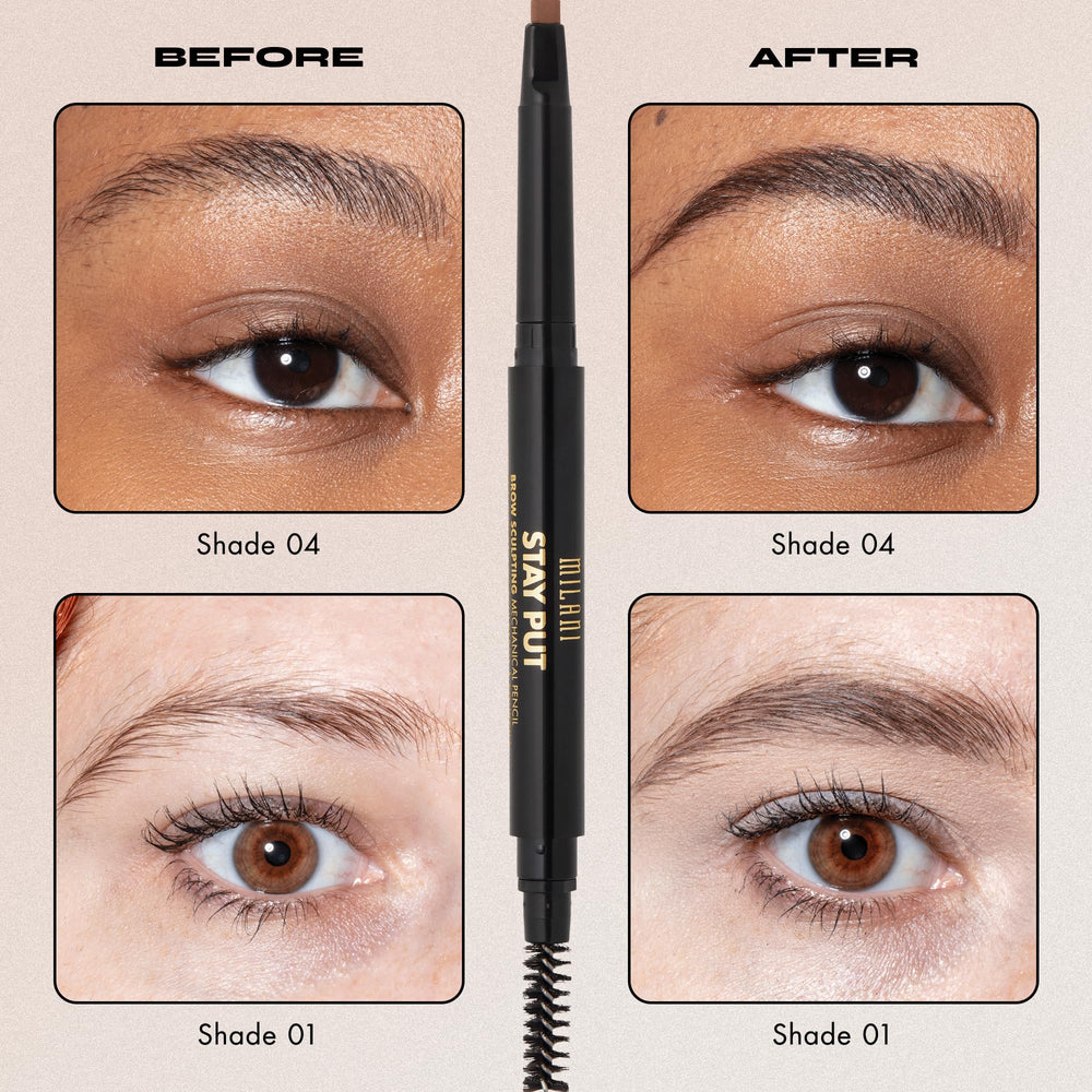 Milani lápiz cejas aplicación suave para rellenar huecos.