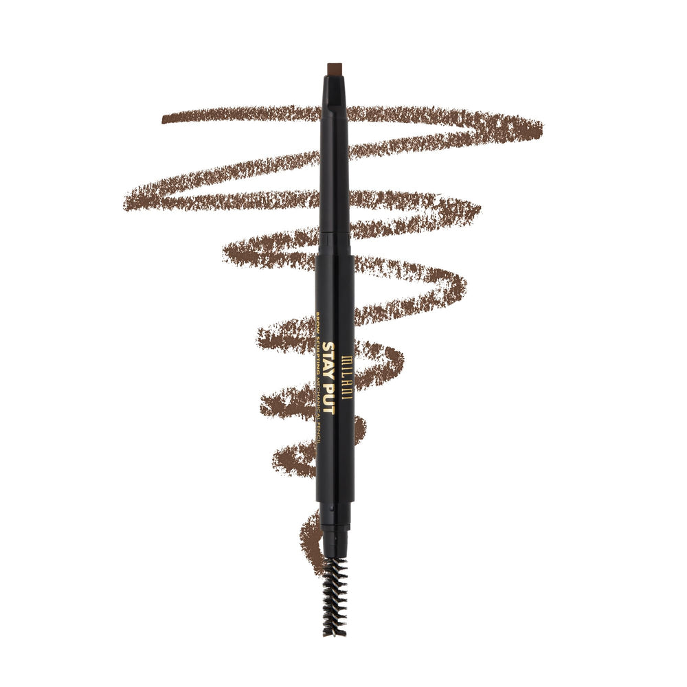 Milani lápiz cejas con cepillo para peinar y difuminar.