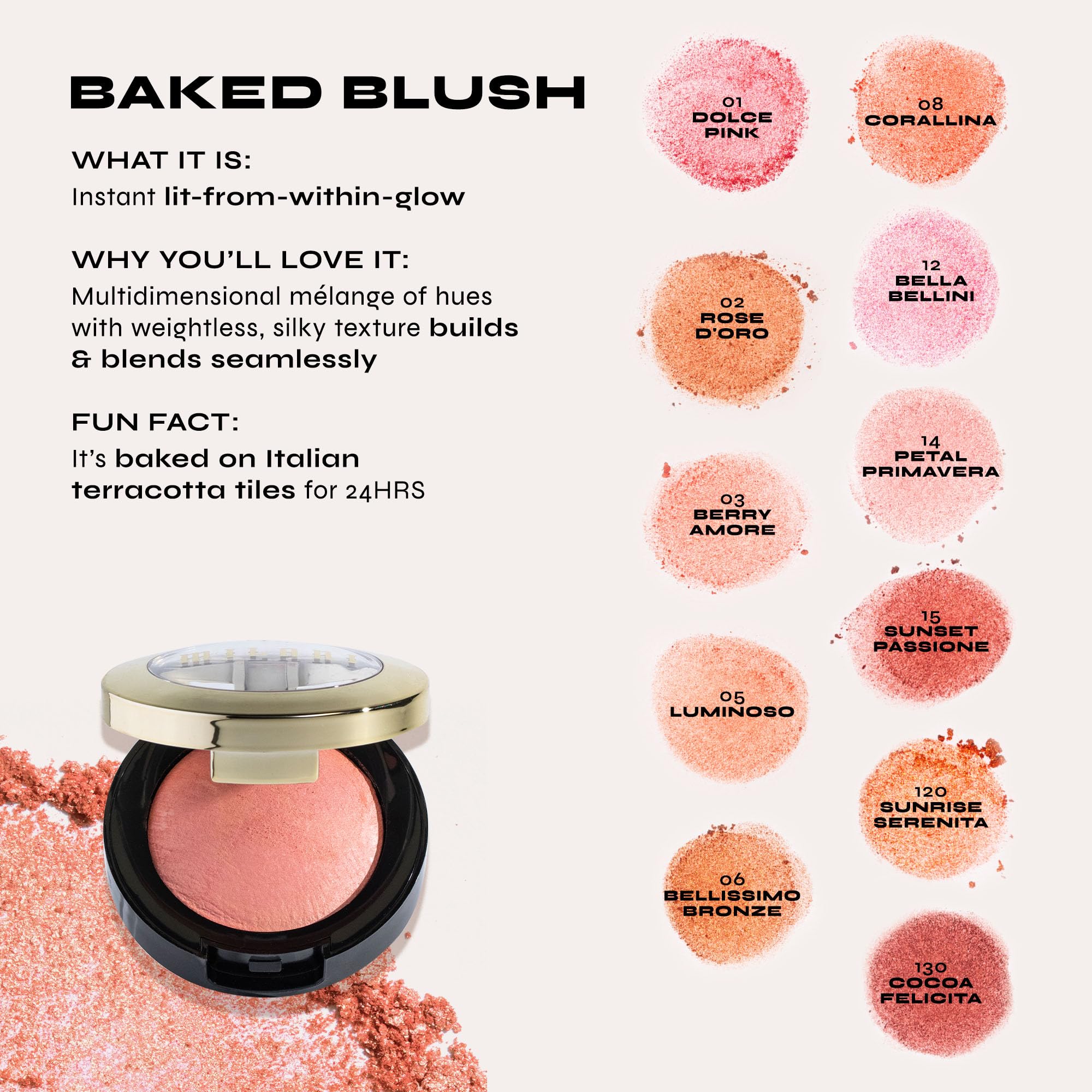 Milani Rose Blush resalta contornos y define pómulos con suavidad.