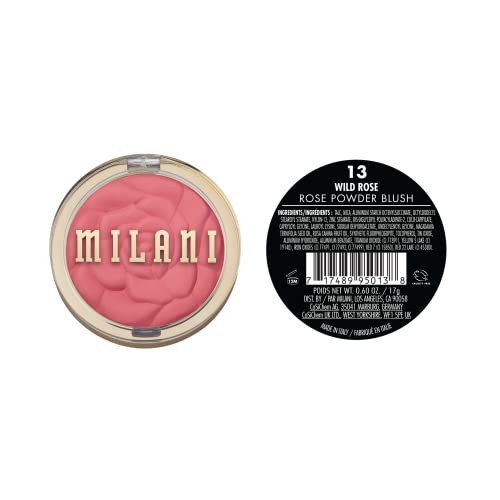 Milani Rose Blush con seis tonos rosados, mate y satinados.