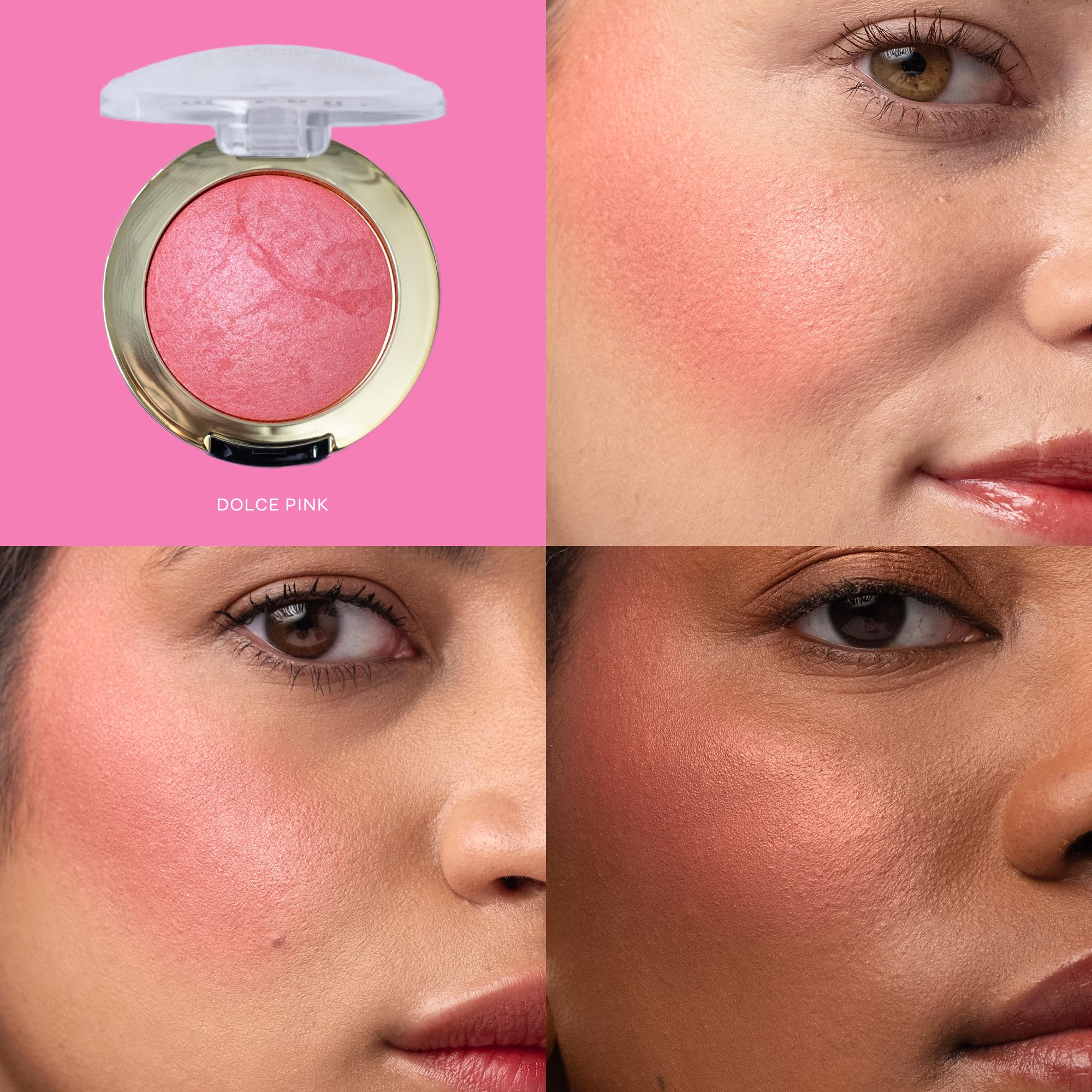 Milani rubor horneado Dolce Rosado, acabado mate para contornos discretos