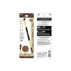 Milani Stay Put Brow Color Brunette swatches show buildable shade and smooth payoff