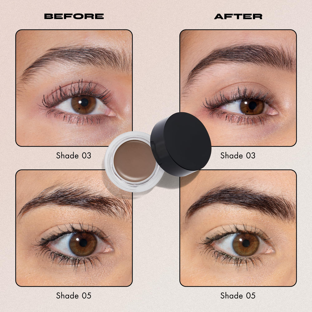 Milani Stay Put Brow Color Natural Taupe brow close-up showing definition