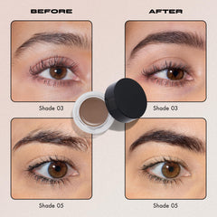 Milani Stay Put Brow Color Natural Taupe brow close-up showing definition