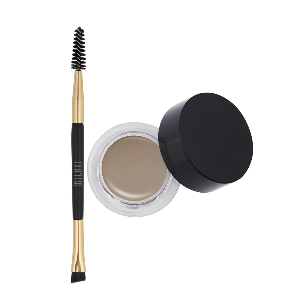 Milani Stay Put Brow Color Natural Taupe wear test showing fade-resistance potential