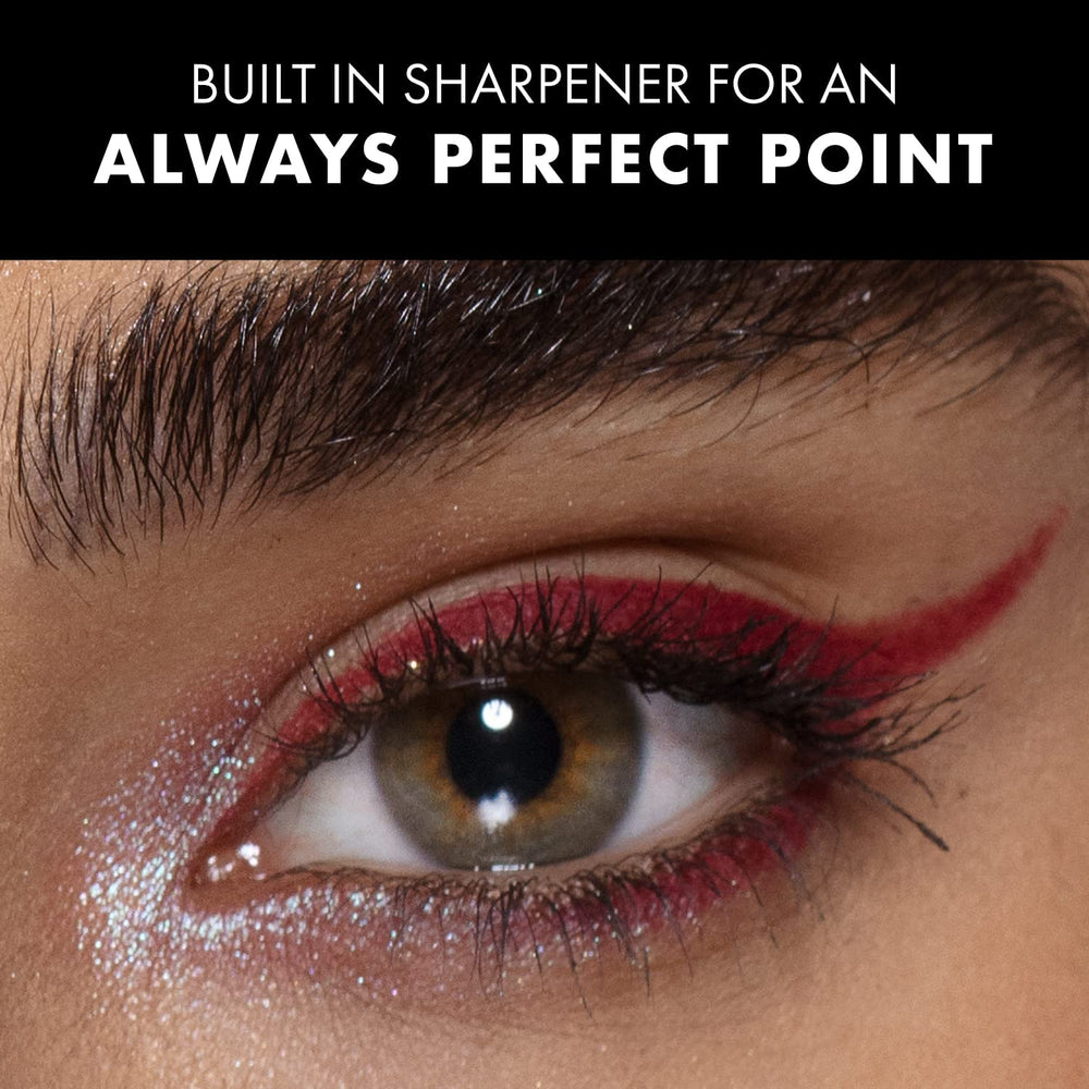 Smoky eye look created with Milani Stay Put Eyeliner After Dark smudger tool.