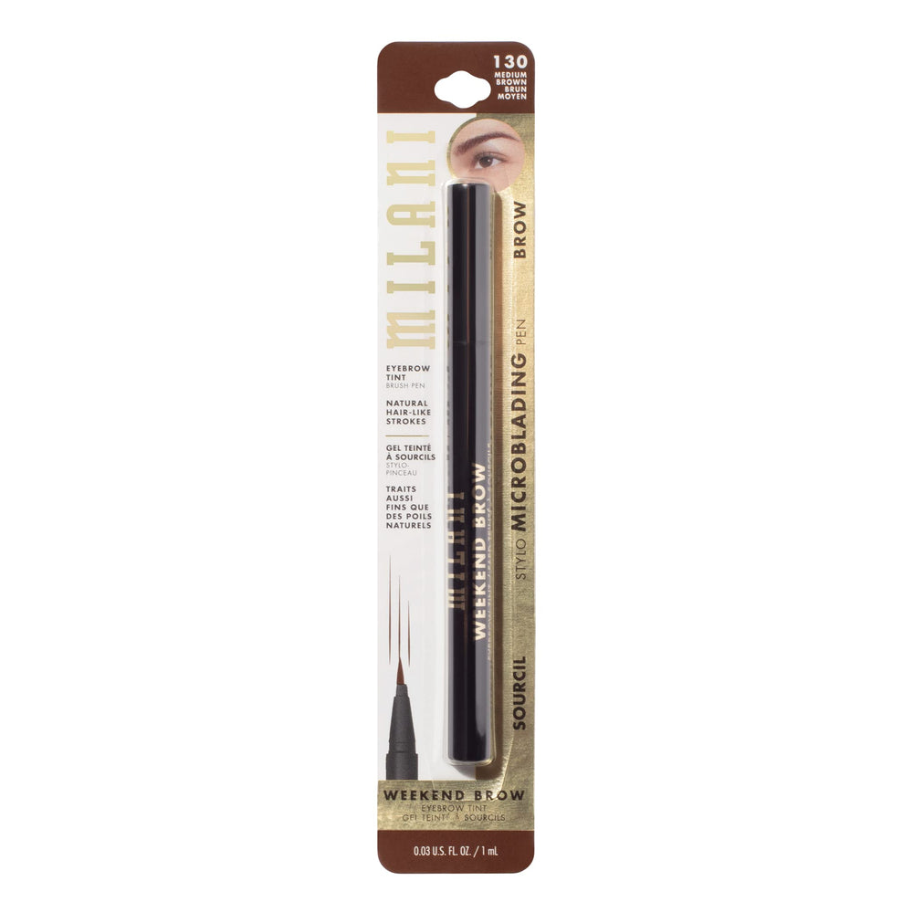 Milani Weekend Brow Tint all-day color on brow hairs.