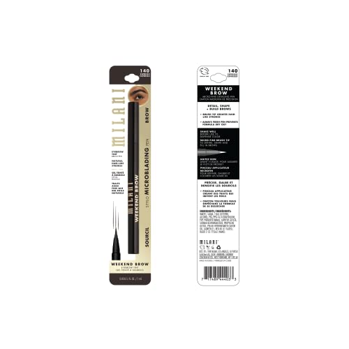 Milani Weekend Brow Tint Espresso applicator brush in action for defined brows