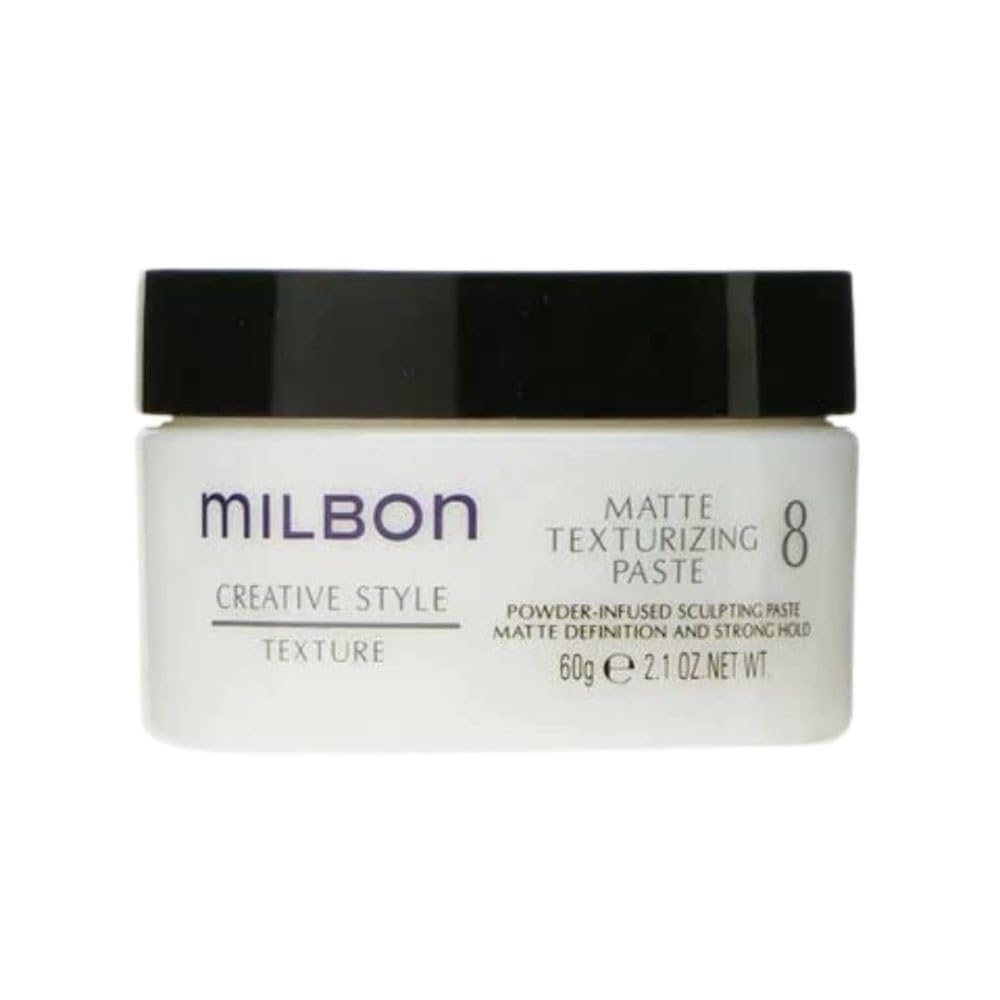 Milbon Matte Texturizing Paste tube for versatile matte hold and reworkable styling.