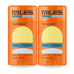 Miles Kids Desodorante doble pack frente exhibido, fragancia fresca para uso diario.