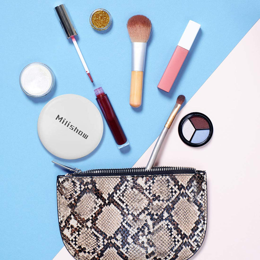 Milishow compact 3-5in mirror fits in purses and pockets